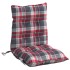 Cojines para silla respaldo bajo 4 uds tela Oxford cuadros