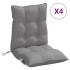 Cojines para silla con respaldo bajo 4 uds tela Oxford