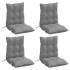 Cojines para silla con respaldo bajo 4 uds tela Oxford