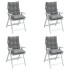 Cojines para silla con respaldo bajo 4 uds tela Oxford