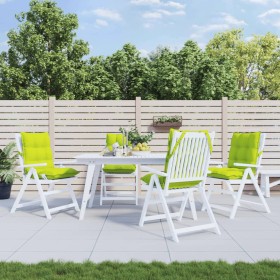 Cojines para silla respaldo bajo 4 uds tela Oxford verde