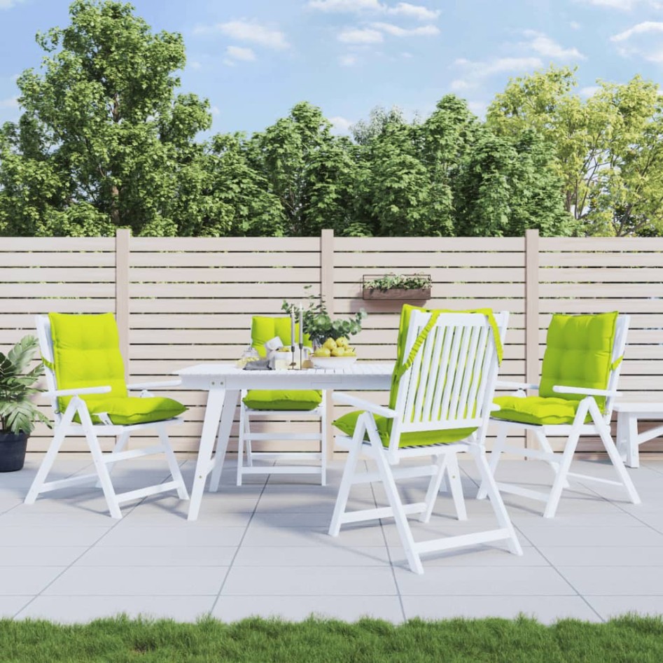 Cojines para silla respaldo bajo 4 uds tela Oxford verde