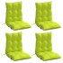 Cojines para silla respaldo bajo 4 uds tela Oxford verde