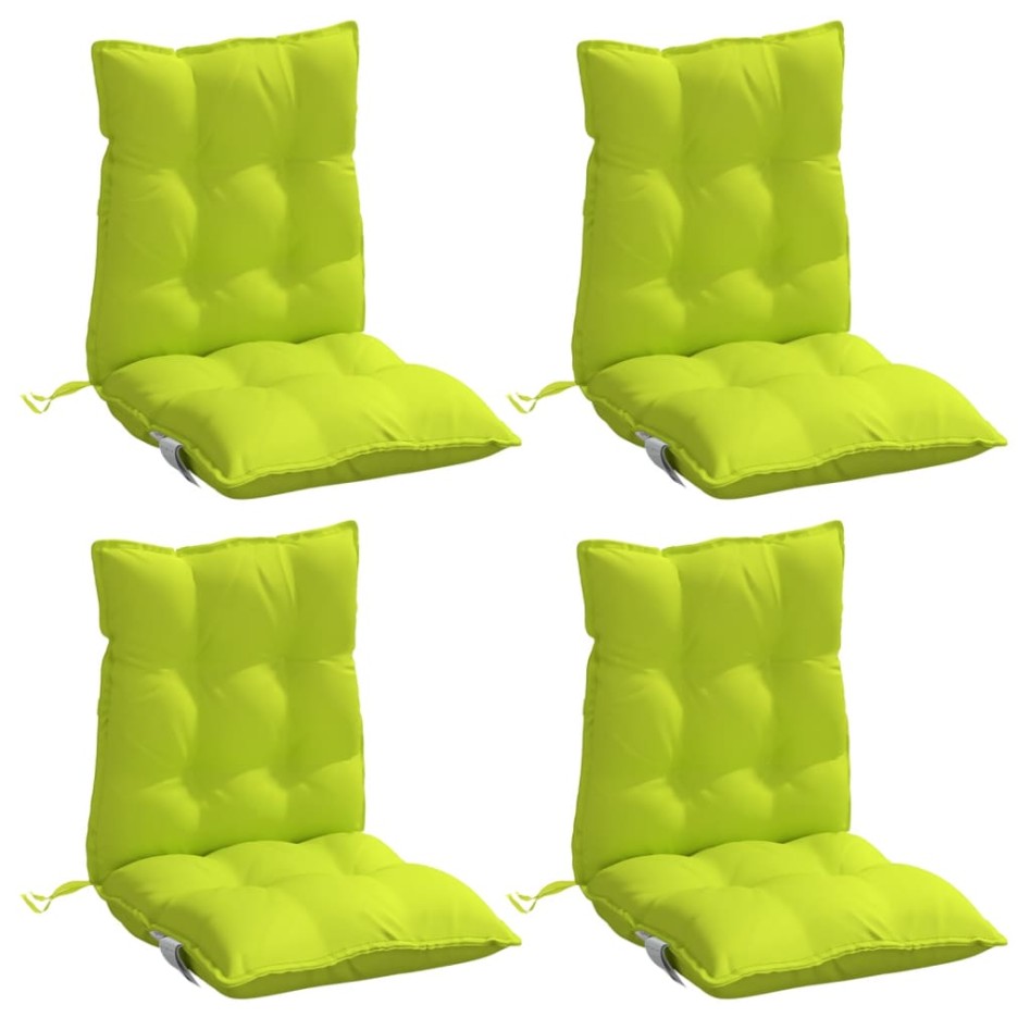 Cojines para silla respaldo bajo 4 uds tela Oxford verde