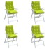 Cojines para silla respaldo bajo 4 uds tela Oxford verde