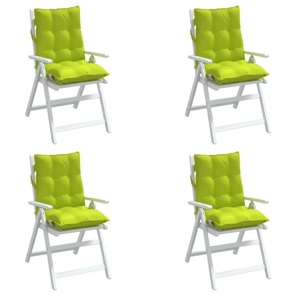 Cojines para silla respaldo bajo 4 uds tela Oxford verde