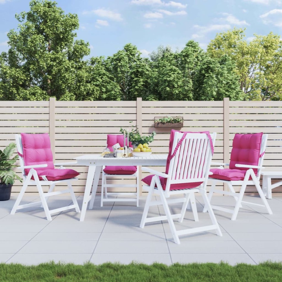 Cojines para silla con respaldo bajo 4 uds tela Oxford