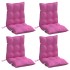 Cojines para silla con respaldo bajo 4 uds tela Oxford