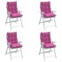 Cojines para silla con respaldo bajo 4 uds tela Oxford