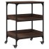 Carrito de cocina madera ingeniería marrón roble 60x41x80,5