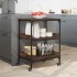 Carrito de cocina madera ingeniería marrón roble 60x41x80,5