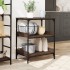 Carrito de cocina madera ingeniería marrón roble 60x41x80,5