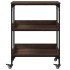 Carrito de cocina madera ingeniería marrón roble 60x41x80,5