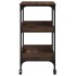 Carrito de cocina madera ingeniería marrón roble 60x41x80,5