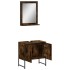 Set de muebles de baño 2 pzas madera ingeniería roble