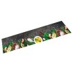 Alfombra de cocina lavable terciopelo dibujo especias 60x300 cm