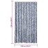Cortina antimoscas chenilla azul y blanco 100x230