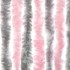 Cortina antimoscas chenilla gris plateado y rosa 100x200