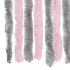 Cortina antimoscas chenilla gris plateado y rosa 100x200