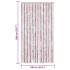 Cortina antimoscas chenilla gris plateado y rosa 100x200
