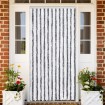 Cortina antimoscas chenilla gris y blanco 100x230 cm