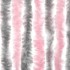 Cortina antimoscas chenilla gris plateado y rosa 100x230