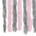 Cortina antimoscas chenilla gris plateado y rosa 100x230