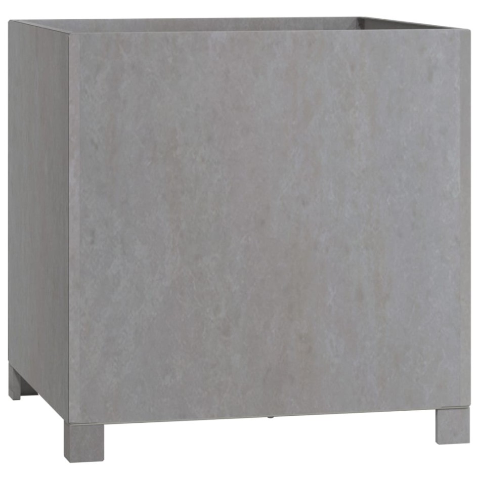 Jardinera con patas acero corten oxidado 49x47x50