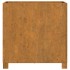Jardinera con patas acero corten oxidado 49x47x50