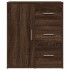 Aparador de madera de ingeniería marrón roble 60x31x70