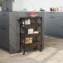 Carrito de cocina madera de ingeniería marrón roble 53x20x76