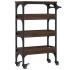 Carrito de cocina madera de ingeniería marrón roble 53x20x76
