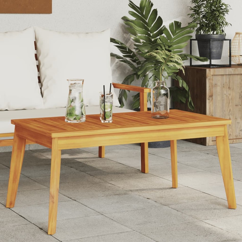 Mesa de comedor de jardín madera maciza de acacia 100x55x45