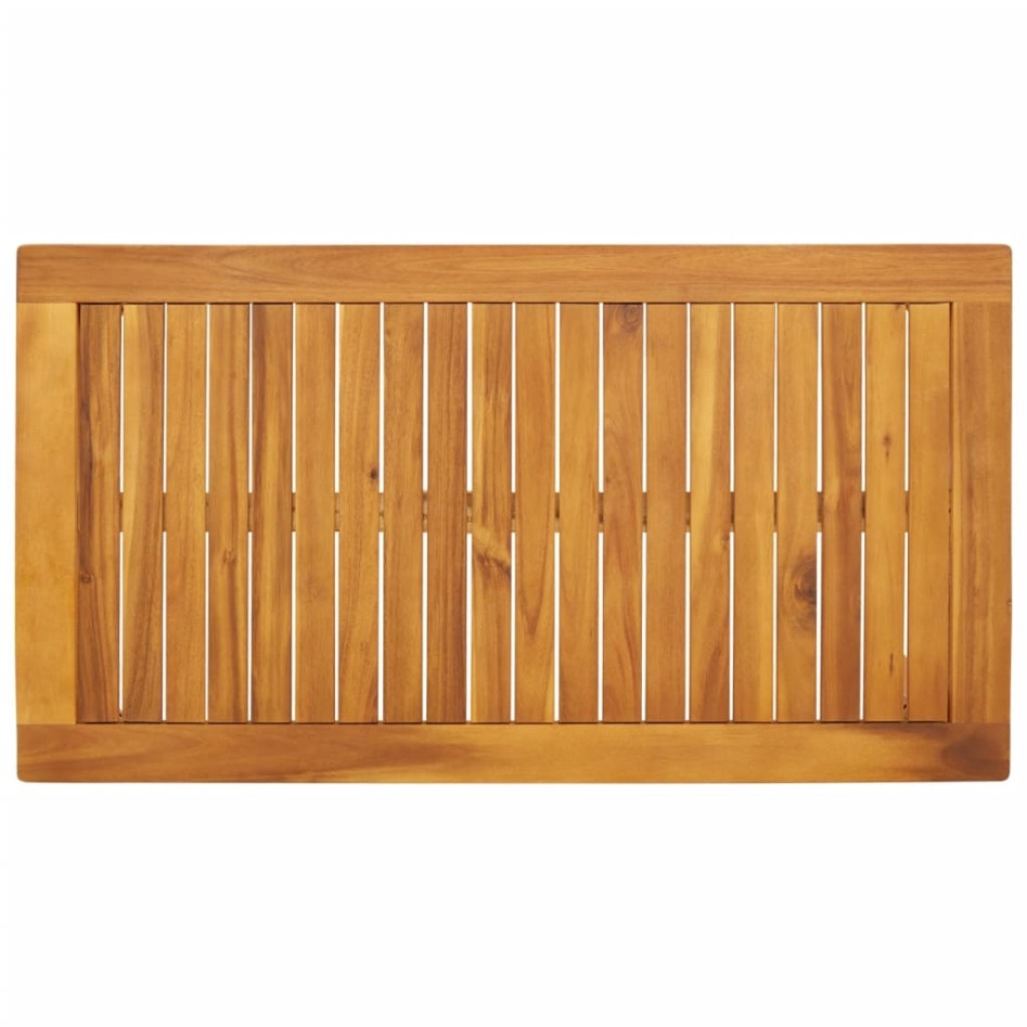 Mesa de comedor de jardín madera maciza de acacia 100x55x45