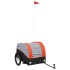 Remolque para bicicleta hierro negro y naranja 45