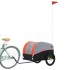 Remolque para bicicleta hierro negro y naranja 45