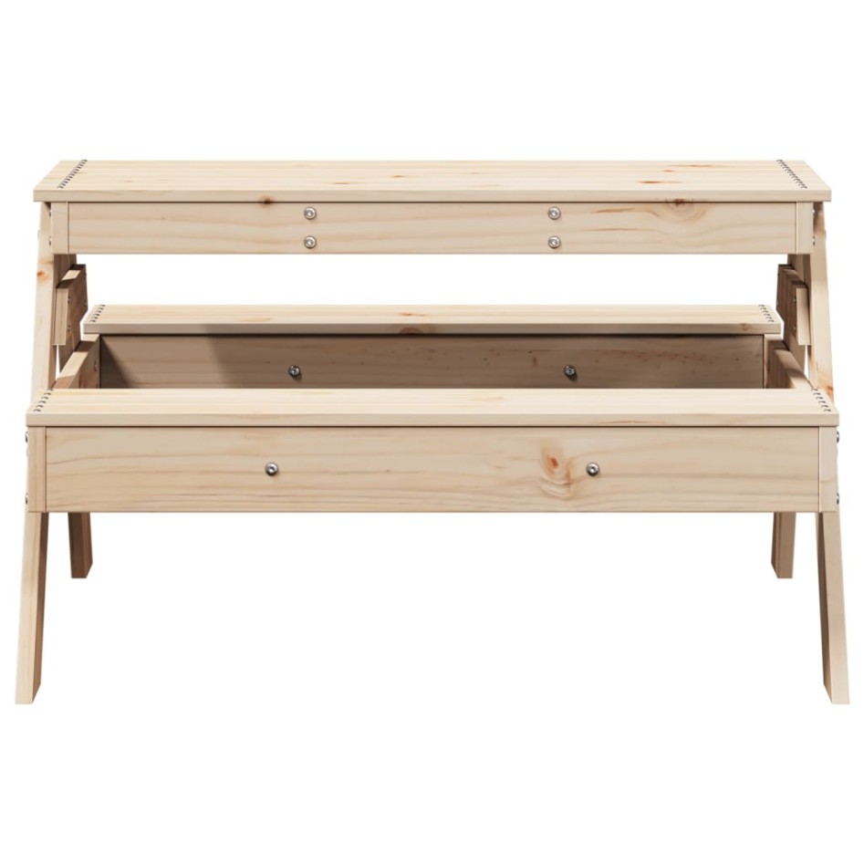 Mesa de picnic para niños madera maciza de pino 88x97x52
