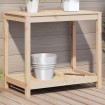 Mesa de plantación con estante madera maciza pino 82,5x50x75 cm