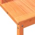 Mesa plantación con estantes madera pino marrón