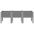 Jardinera con patas PP gris claro 120x40x42