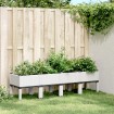 Jardinera con patas PP blanco 160x40x42 cm