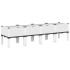 Jardinera con patas PP blanco 160x40x42