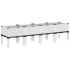 Jardinera con patas PP blanco 160x40x42