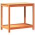 Mesa de plantación y estante madera maciza marrón 82,5x50x75