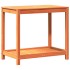 Mesa de plantación y estante madera maciza marrón 82,5x50x75