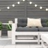 Sofá de jardín con reposabrazo mesa auxiliar madera pino