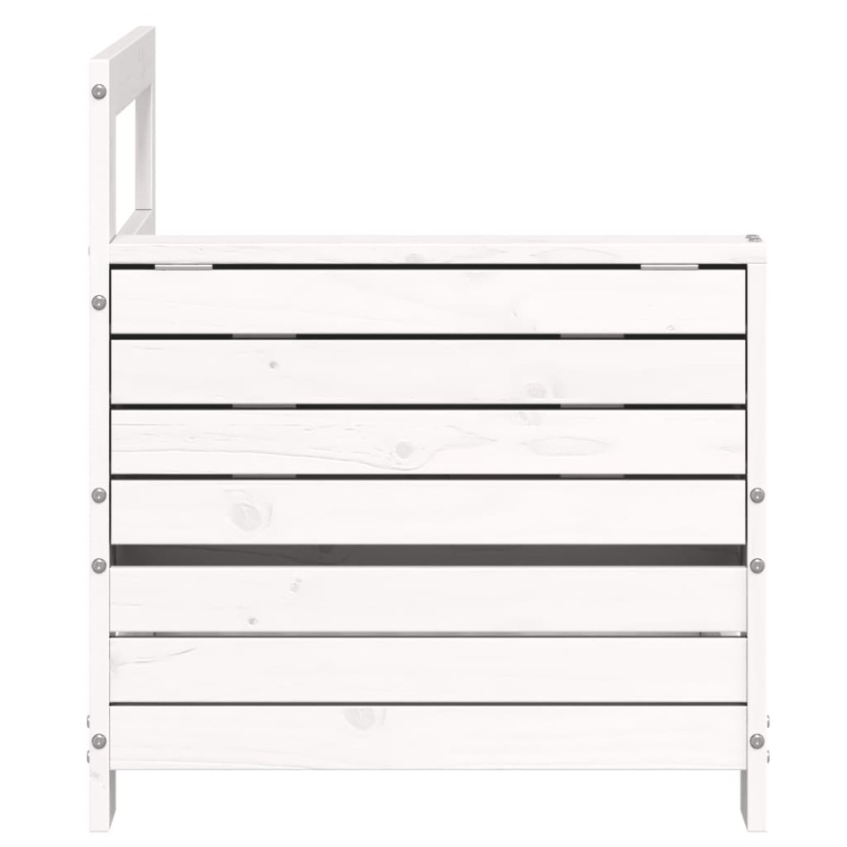 Sofá de jardín con reposabrazo mesa auxiliar madera pino