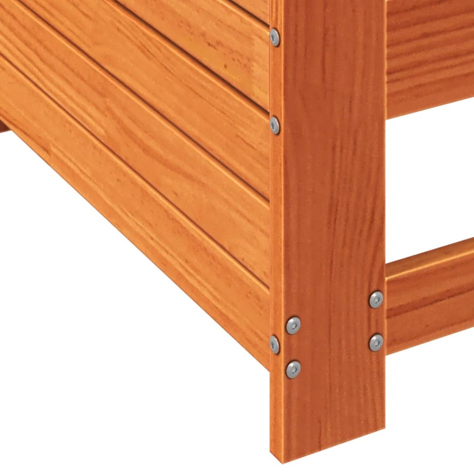 Sofá de jardín con reposabrazos madera pino marrón