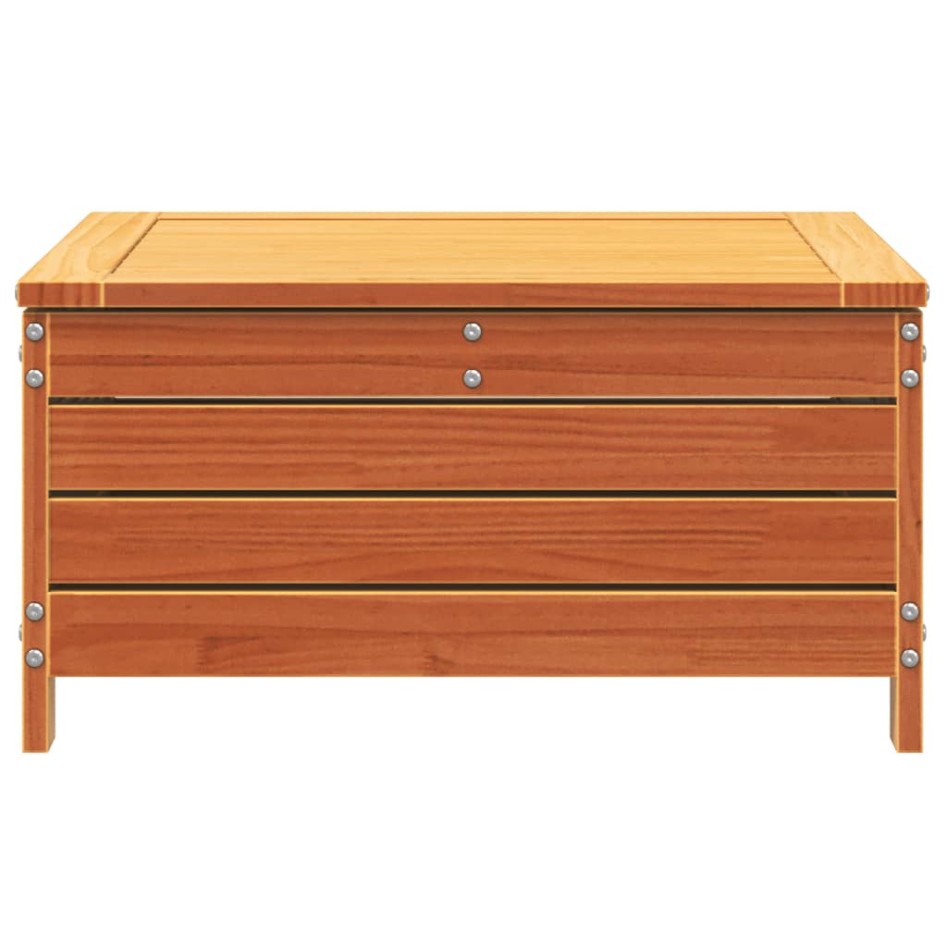 Taburete de jardín madera de pino marrón cera 62x63,5x32