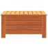 Taburete de jardín madera de pino marrón cera 62x63,5x32